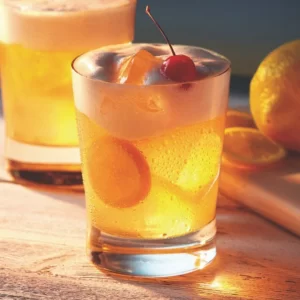 Bourbon Sour cocktail served in a Whiskey sour glass