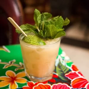 Mai Tai cocktail served in a Collins glass