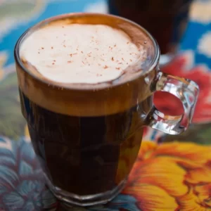 Irish Coffee cocktail served in a Irish coffee cup