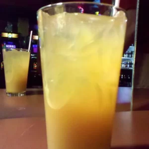 155 Belmont cocktail served in a White wine glass