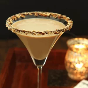 Salted Toffee Martini cocktail served in a Cocktail glass