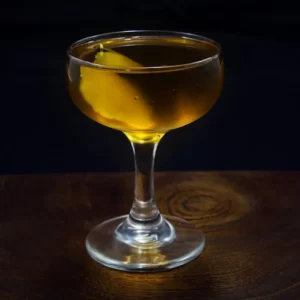 Bijou cocktail served in a Cocktail glass