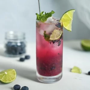 Blueberry Mojito cocktail served in a Highball glass