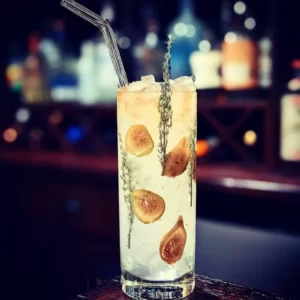 Figgy Thyme cocktail served in a Highball glass